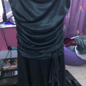 Elegant Grey Strapless Dress